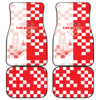 Personalized Croatia Hrvatska Car Mats National Day 2026 Red Version