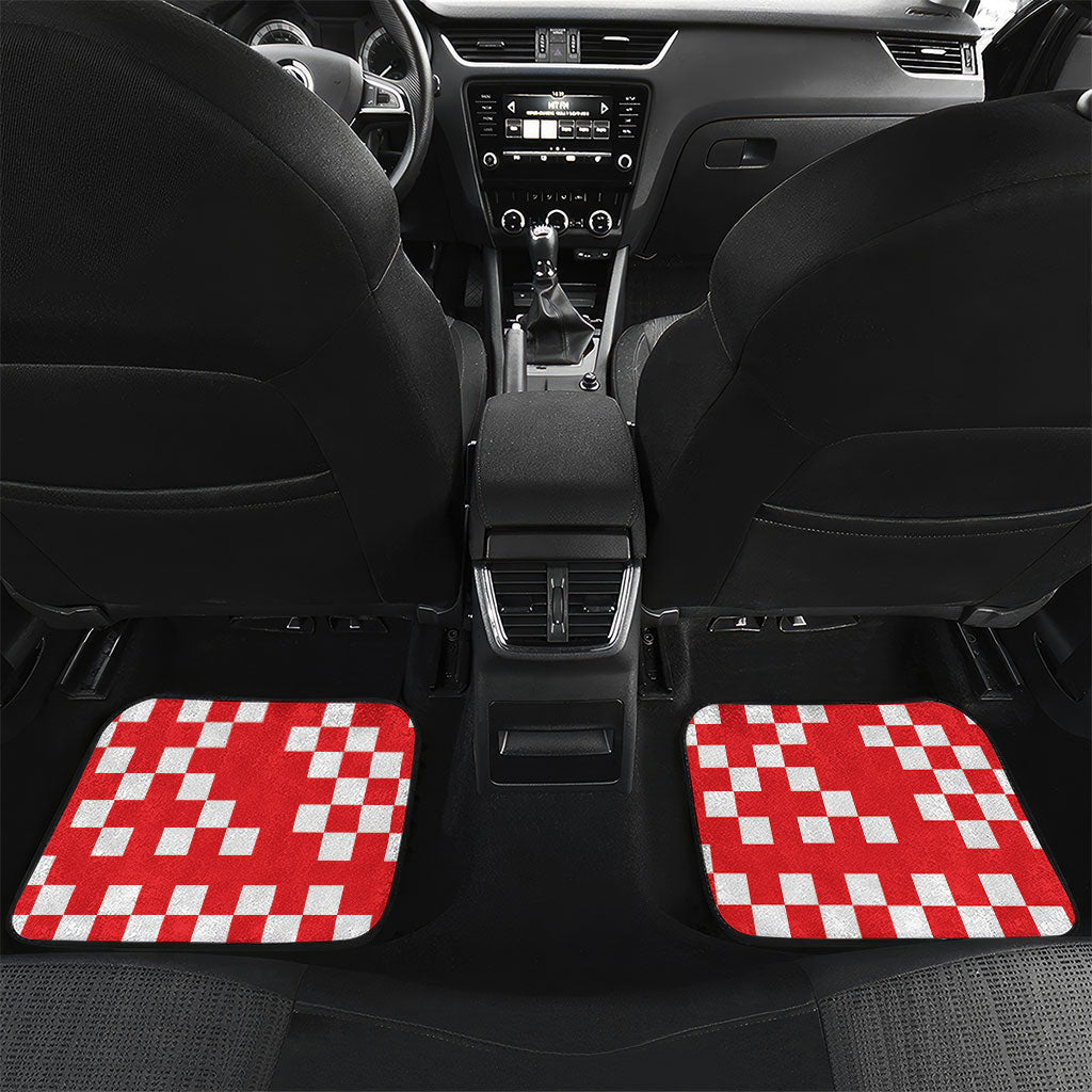 Personalized Croatia Hrvatska Car Mats National Day 2026 Red Version