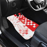 Personalized Croatia Hrvatska Car Mats National Day 2026 Red Version