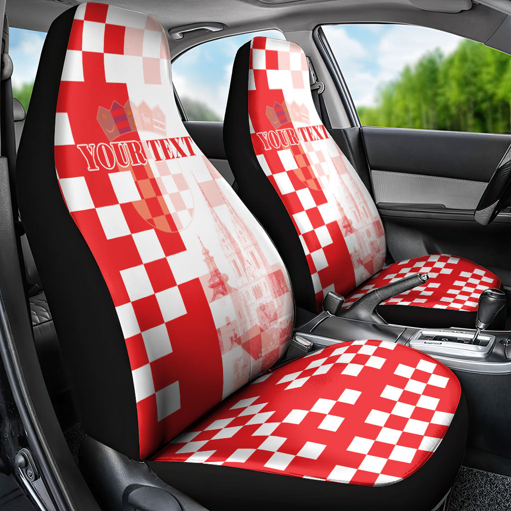 Personalized Croatia Hrvatska Car Seat Cover National Day 2026 Red Version