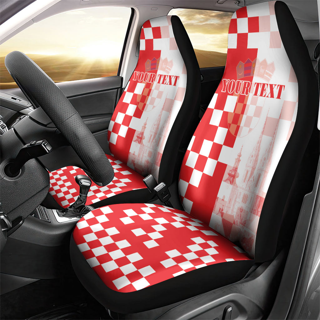 Personalized Croatia Hrvatska Car Seat Cover National Day 2026 Red Version