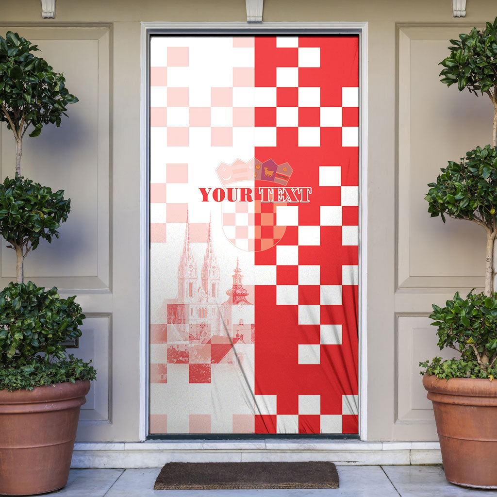 Personalized Croatia Hrvatska Door Cover National Day 2026 Red Version