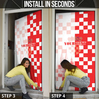 Personalized Croatia Hrvatska Door Cover National Day 2026 Red Version