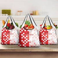 Personalized Croatia Hrvatska Grocery Bag National Day 2026 Red Version