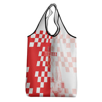 Personalized Croatia Hrvatska Grocery Bag National Day 2026 Red Version