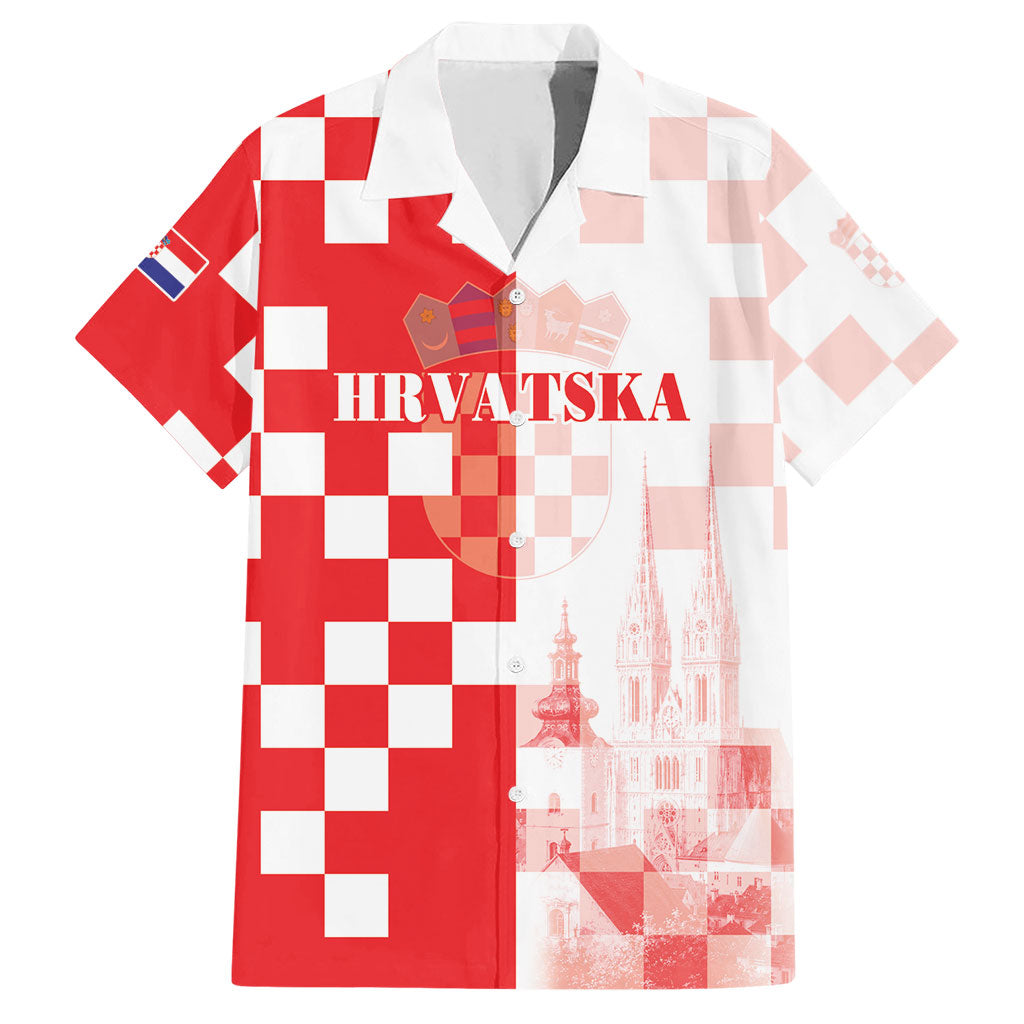 Personalized Croatia Hrvatska Hawaiian Shirt National Day 2026 Red Version