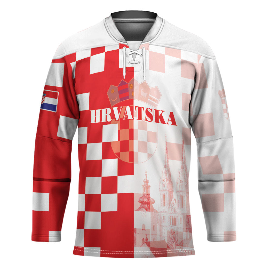 Personalized Croatia Hrvatska Hockey Jersey National Day 2026 Red Version