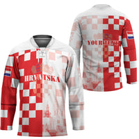 Personalized Croatia Hrvatska Hockey Jersey National Day 2026 Red Version