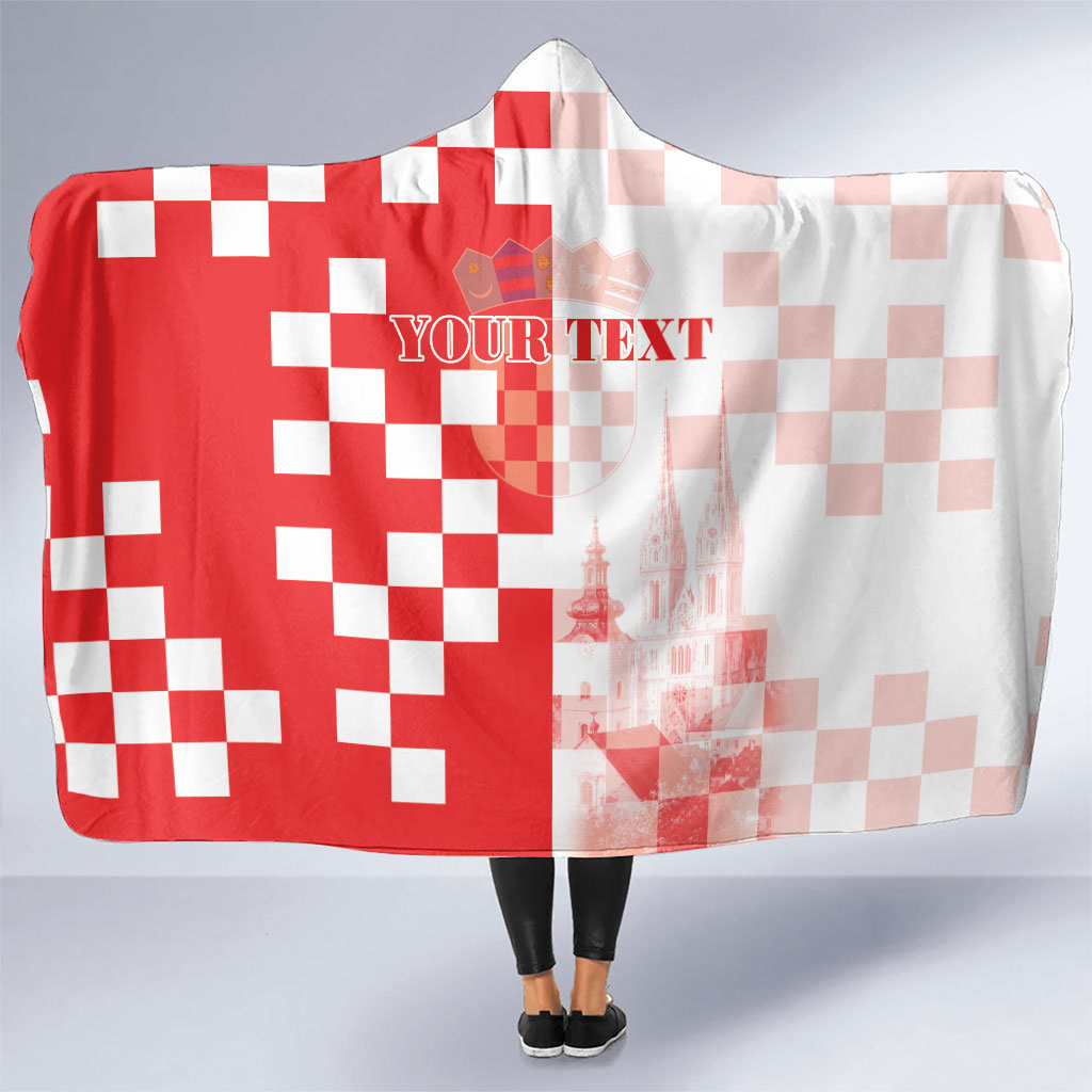 Personalized Croatia Hrvatska Hooded Blanket National Day 2026 Red Version