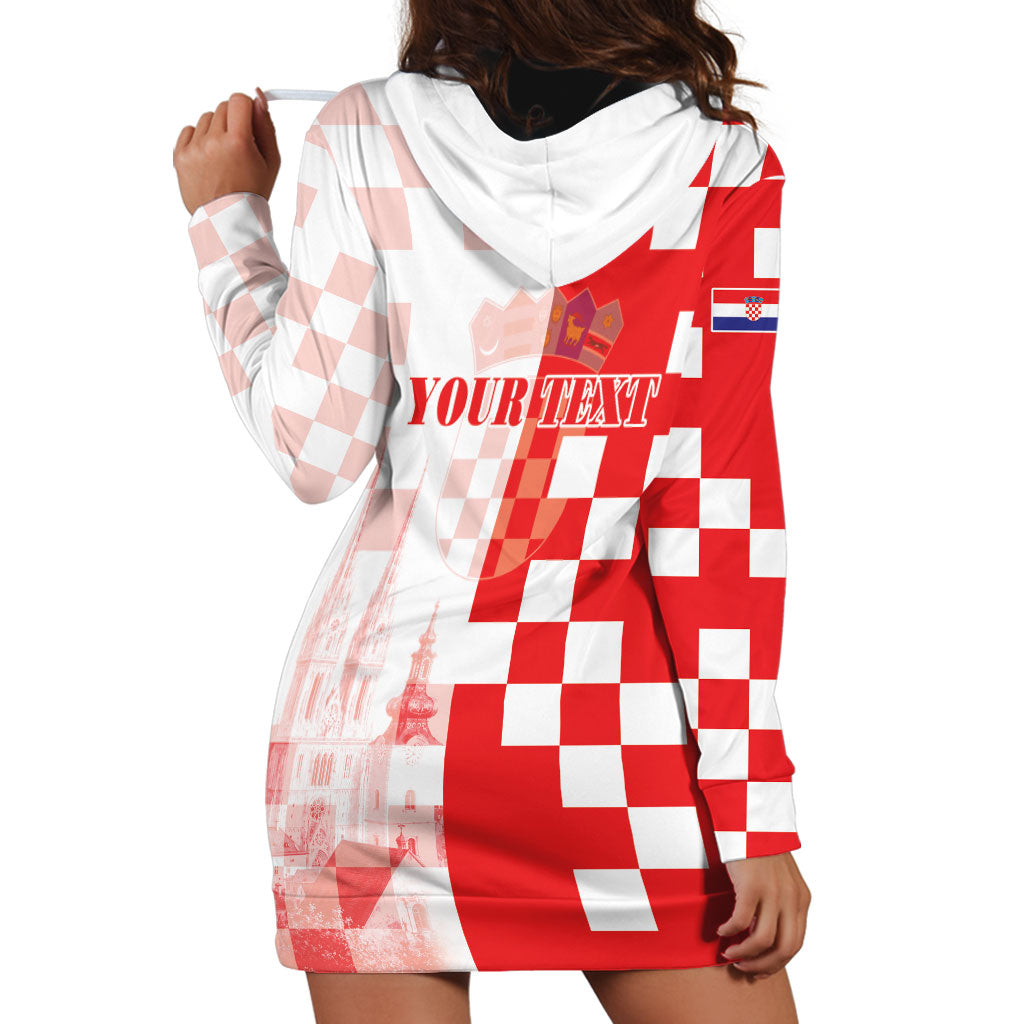 Personalized Croatia Hrvatska Hoodie Dress National Day 2026 Red Version