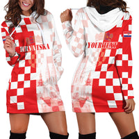 Personalized Croatia Hrvatska Hoodie Dress National Day 2026 Red Version