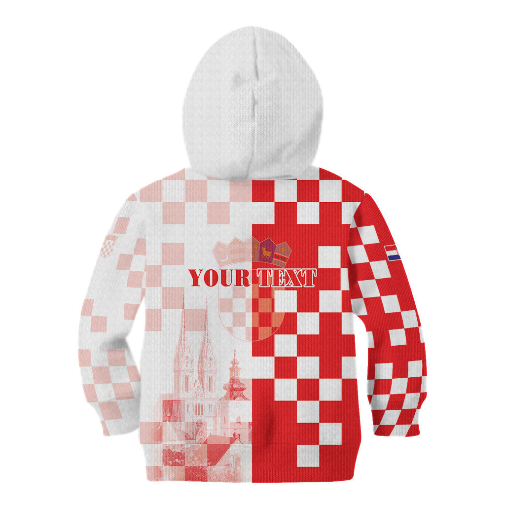 Personalized Croatia Hrvatska Kid Hoodie National Day 2026 Red Version