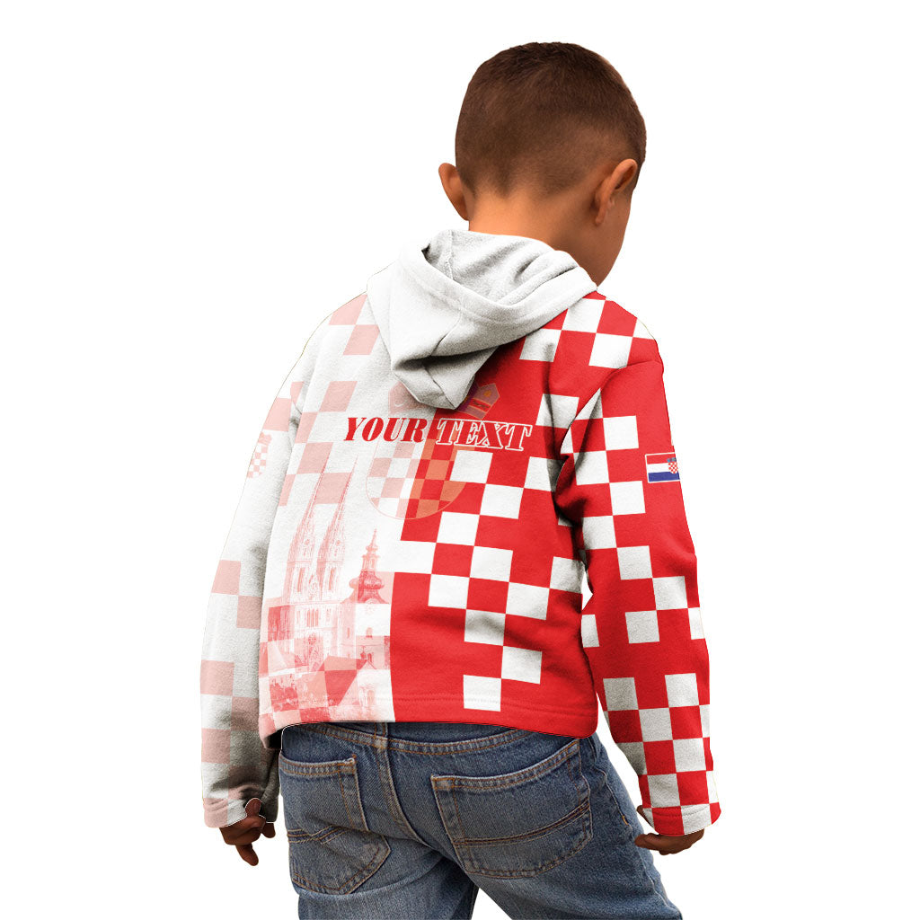 Personalized Croatia Hrvatska Kid Hoodie National Day 2026 Red Version