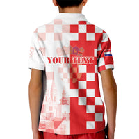 Personalized Croatia Hrvatska Kid Polo Shirt National Day 2026 Red Version