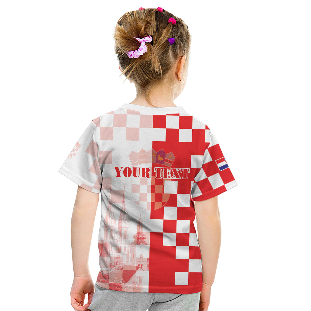 Personalized Croatia Hrvatska Kid T Shirt National Day 2026 Red Version