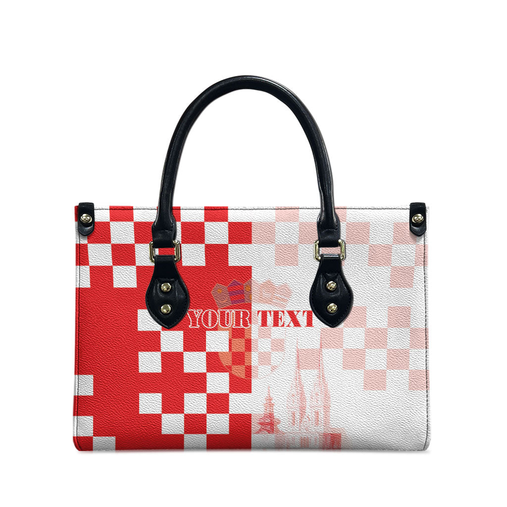 Personalized Croatia Hrvatska Leather Bag National Day 2026 Red Version