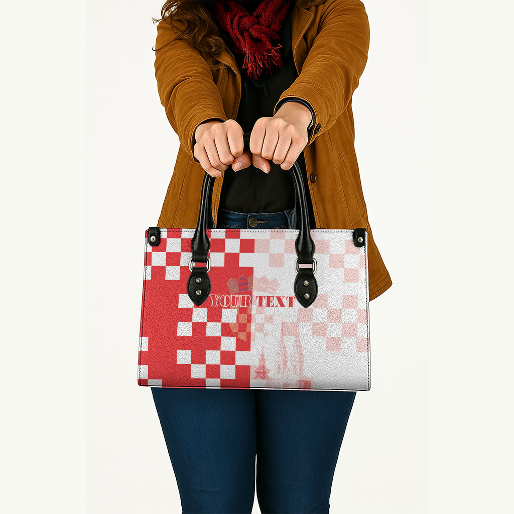 Personalized Croatia Hrvatska Leather Bag National Day 2026 Red Version