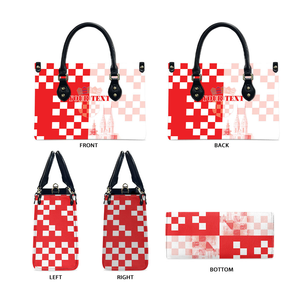 Personalized Croatia Hrvatska Leather Bag National Day 2026 Red Version