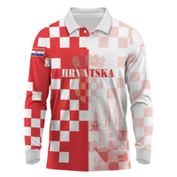 Personalized Croatia Hrvatska Long Sleeve Polo Shirt National Day 2026 Red Version