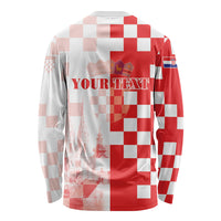 Personalized Croatia Hrvatska Long Sleeve Shirt National Day 2026 Red Version