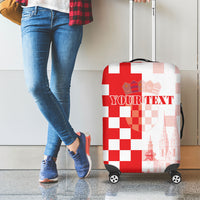 Personalized Croatia Hrvatska Luggage Cover National Day 2026 Red Version