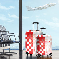 Personalized Croatia Hrvatska Luggage Cover National Day 2026 Red Version