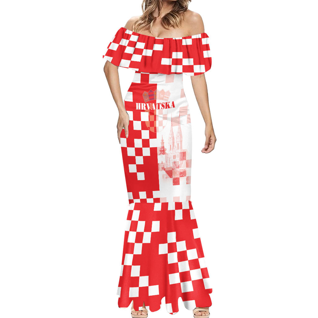 Personalized Croatia Hrvatska Mermaid Dress National Day 2026 Red Version