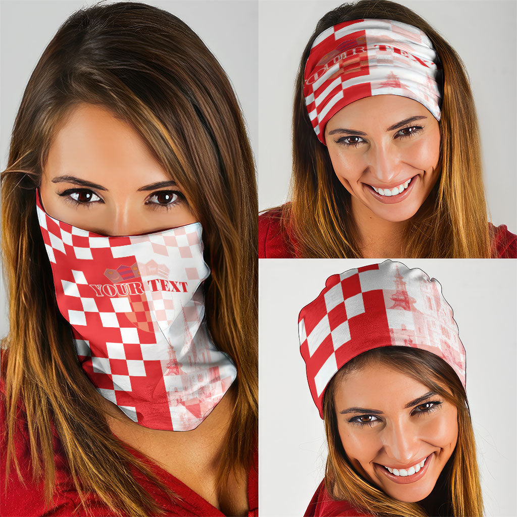 Personalized Croatia Hrvatska Neck Gaiter National Day 2026 Red Version