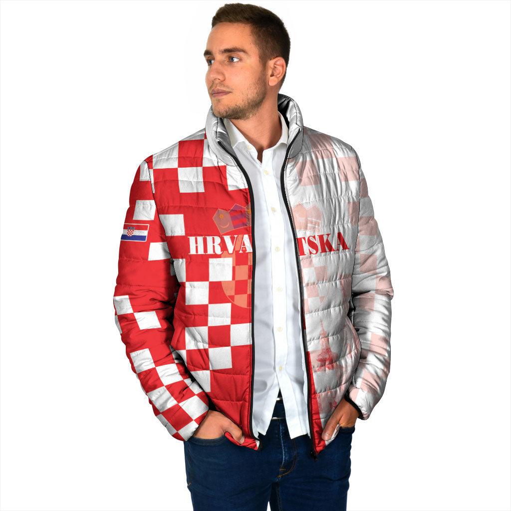 Personalized Croatia Hrvatska Padded Jacket National Day 2026 Red Version