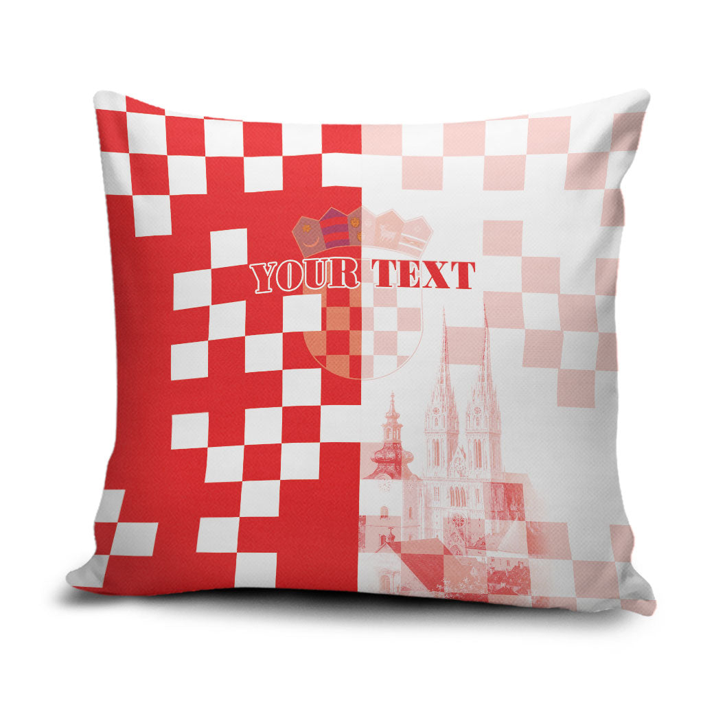 Personalized Croatia Hrvatska Pillow Cover National Day 2026 Red Version