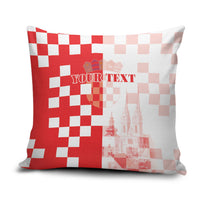 Personalized Croatia Hrvatska Pillow Cover National Day 2026 Red Version