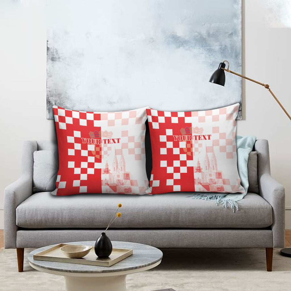 Personalized Croatia Hrvatska Pillow Cover National Day 2026 Red Version