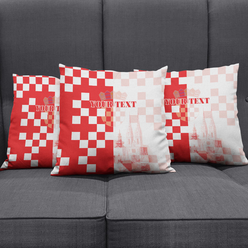 Personalized Croatia Hrvatska Pillow Cover National Day 2026 Red Version