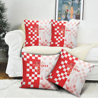 Personalized Croatia Hrvatska Pillow Cover National Day 2026 Red Version