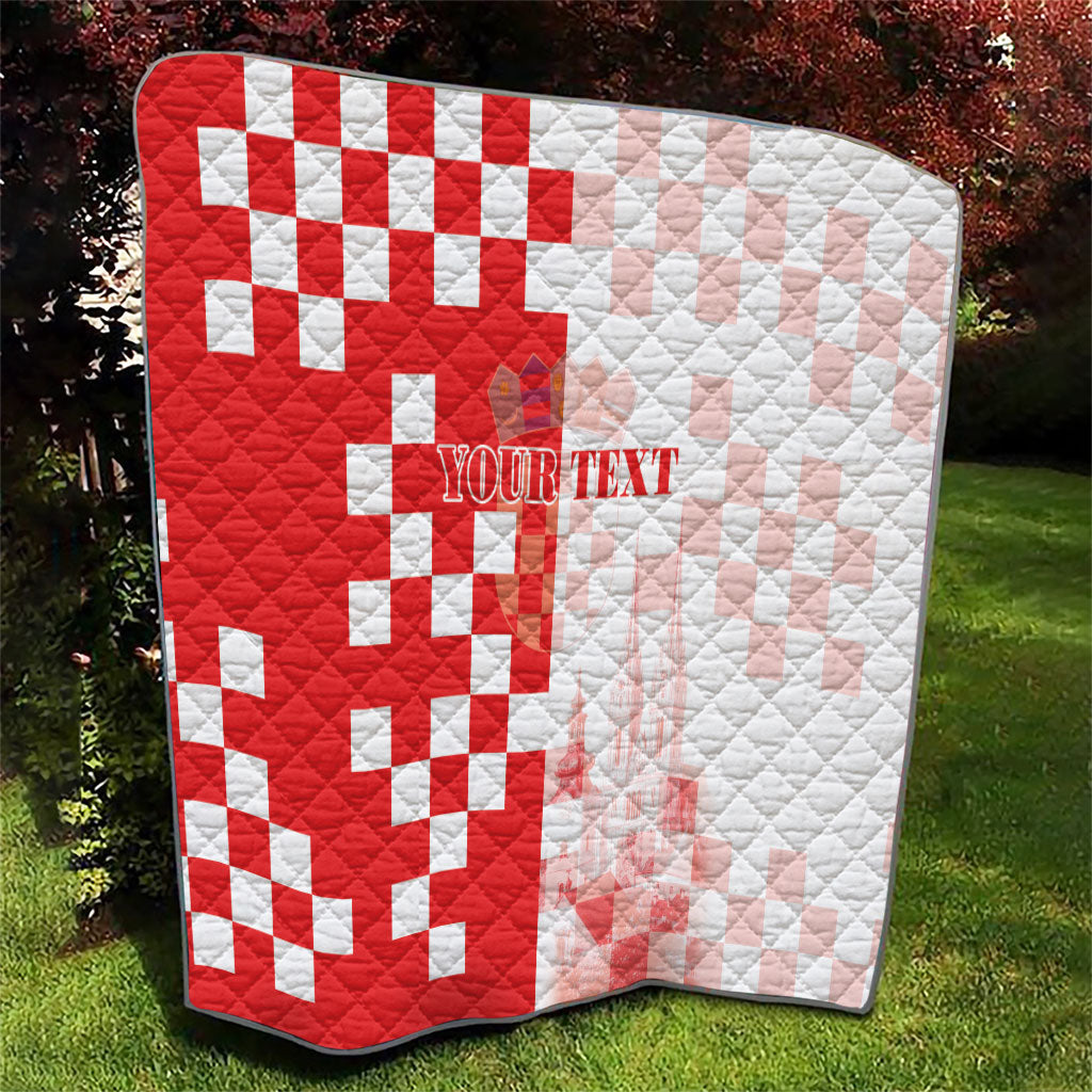 Personalized Croatia Hrvatska Quilt National Day 2026 Red Version