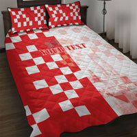 Personalized Croatia Hrvatska Quilt Bed Set National Day 2026 Red Version