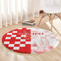 Personalized Croatia Hrvatska Round Carpet National Day 2026 Red Version
