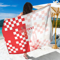 Personalized Croatia Hrvatska Sarong National Day 2026 Red Version