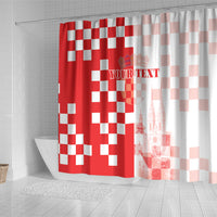 Personalized Croatia Hrvatska Shower Curtain National Day 2026 Red Version