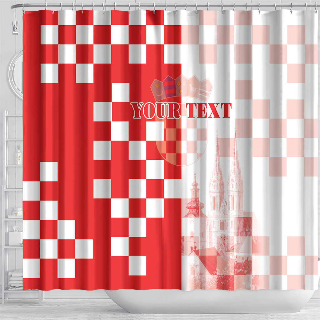 Personalized Croatia Hrvatska Shower Curtain National Day 2026 Red Version