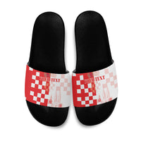 Personalized Croatia Hrvatska Slide Sandals National Day 2026 Red Version