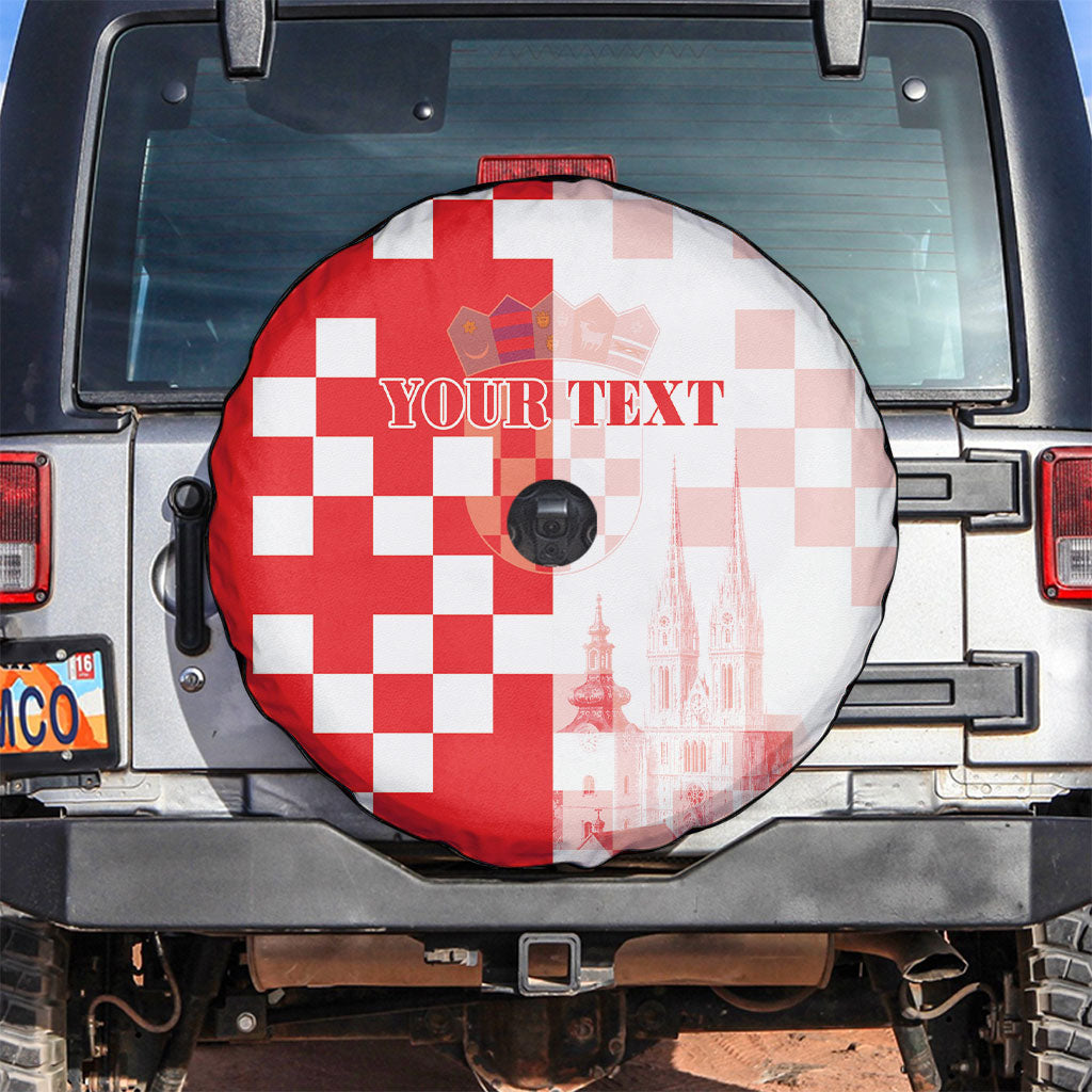 Personalized Croatia Hrvatska Spare Tire Cover National Day 2026 Red Version