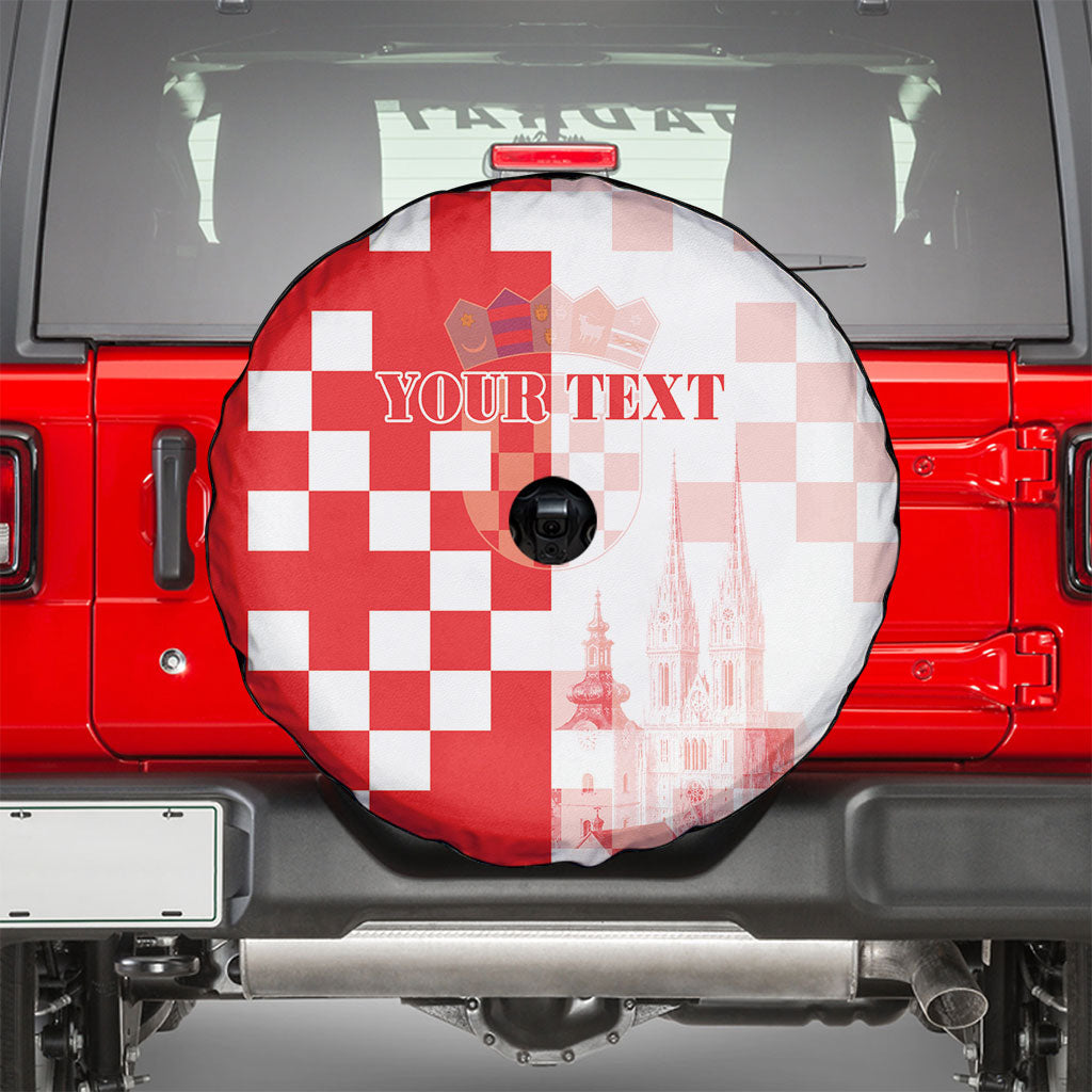Personalized Croatia Hrvatska Spare Tire Cover National Day 2026 Red Version