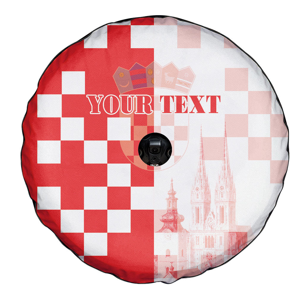 Personalized Croatia Hrvatska Spare Tire Cover National Day 2026 Red Version