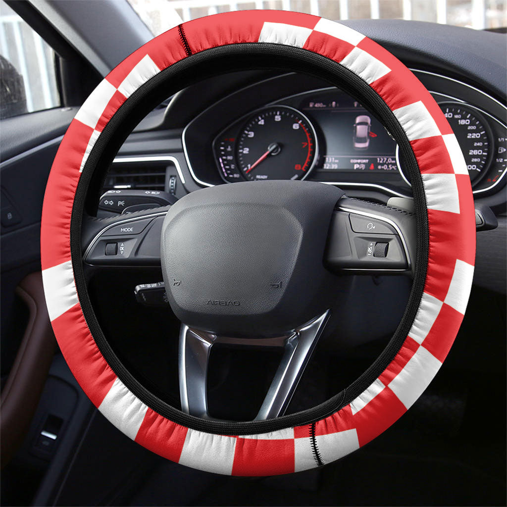 Croatia Hrvatska Steering Wheel Cover National Day 2026 Red Version