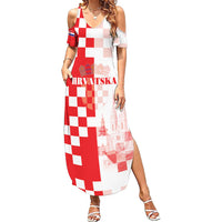 Personalized Croatia Hrvatska Summer Maxi Dress National Day 2026 Red Version