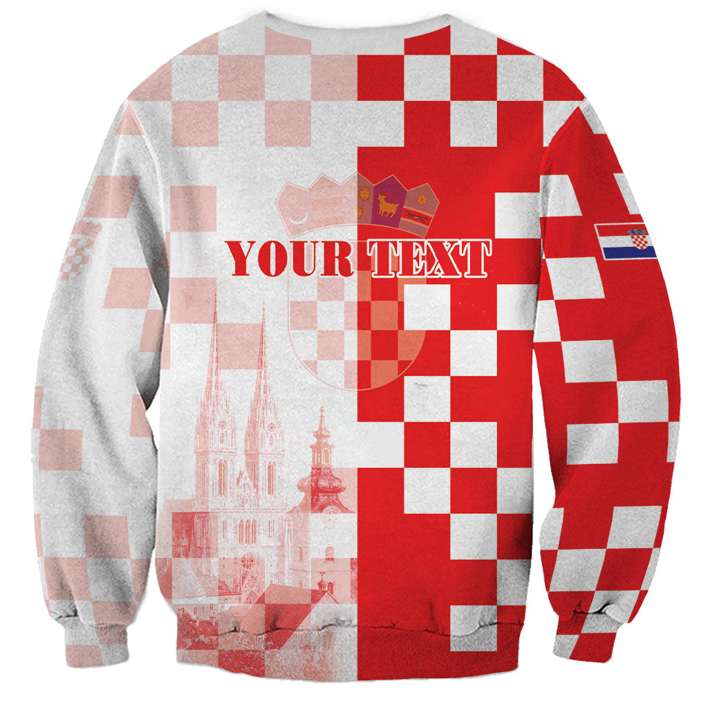 Personalized Croatia Hrvatska Sweatshirt National Day 2026 Red Version