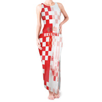 Personalized Croatia Hrvatska Tank Maxi Dress National Day 2026 Red Version