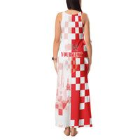 Personalized Croatia Hrvatska Tank Maxi Dress National Day 2026 Red Version