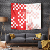 Personalized Croatia Hrvatska Tapestry National Day 2026 Red Version